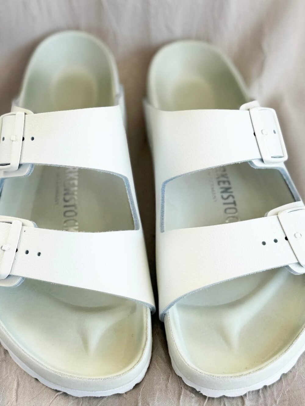 Birkenstock Arizona BS Regular Women 8 Men 6 White Leather Sandal 1026803 Unisex - Picture 7 of 13